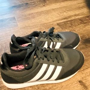 Adidas Black/White/Pink Sneakers